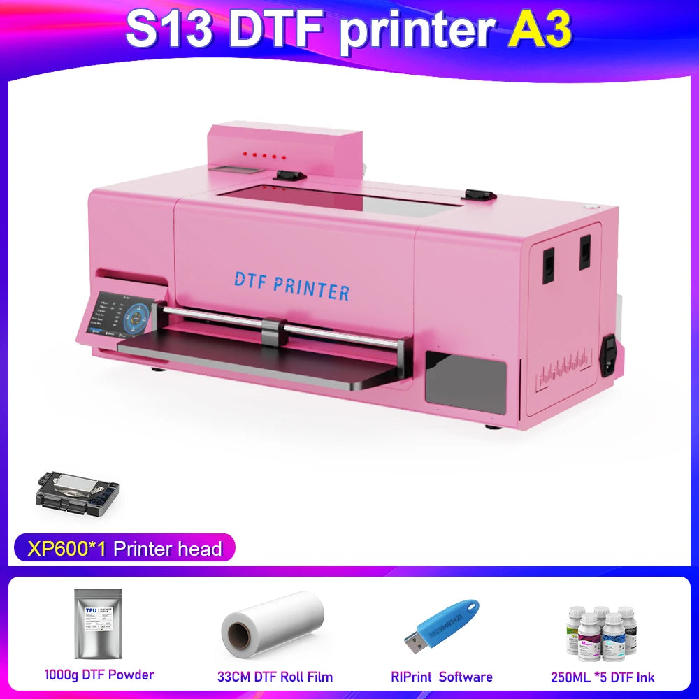 OYfame A3 XP600 DTF Printer with Oven Impreesora DTF Textile A3 Automatic Cleaning White Circulation for tshirt printing machine