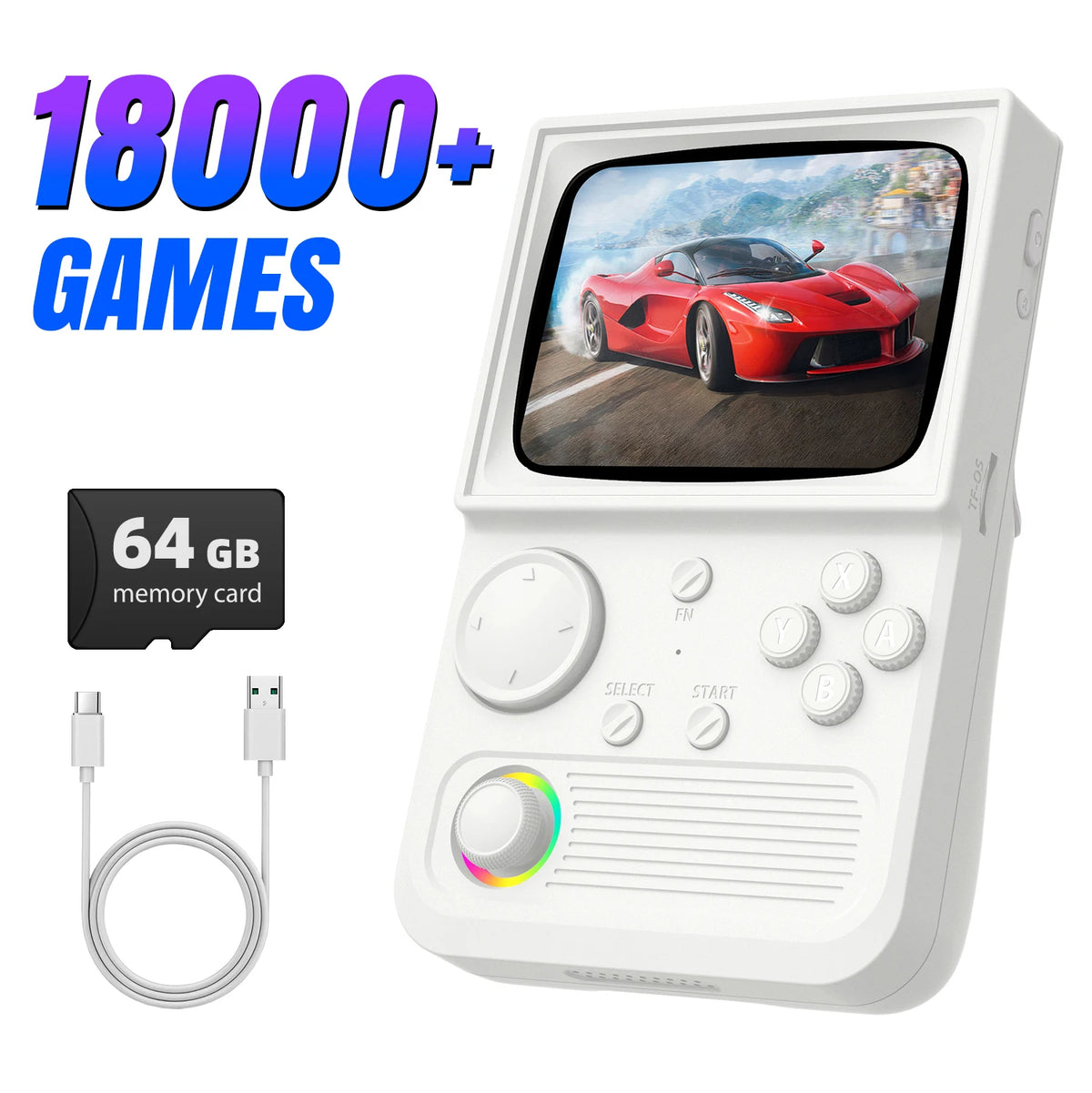R36T Retro Handheld Game Console 22000+Game 3.5'' HD IPS Screen WI-FI Multiplayer 128G Portable Pocket Video Player Ship From US