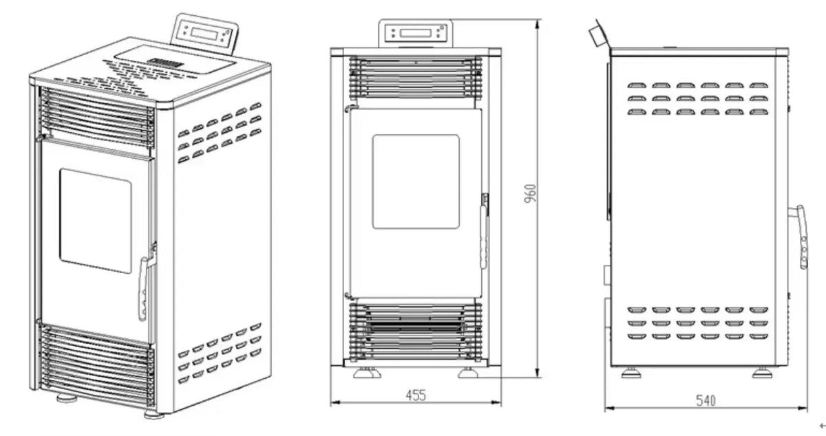 【Best-selling】Modern Room Heating Equipment High Efficiency Pellet Stove Fasting Heating for Indoor Use