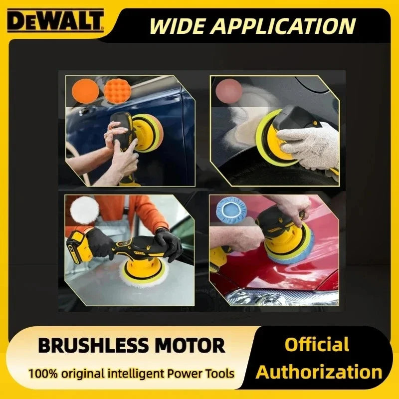 DeWALT 8 Gears Adjustable Cordless Car Polisher Electric Auto Waxing Sanding Sealing Glaze Tool For Dewalt 20V Battery