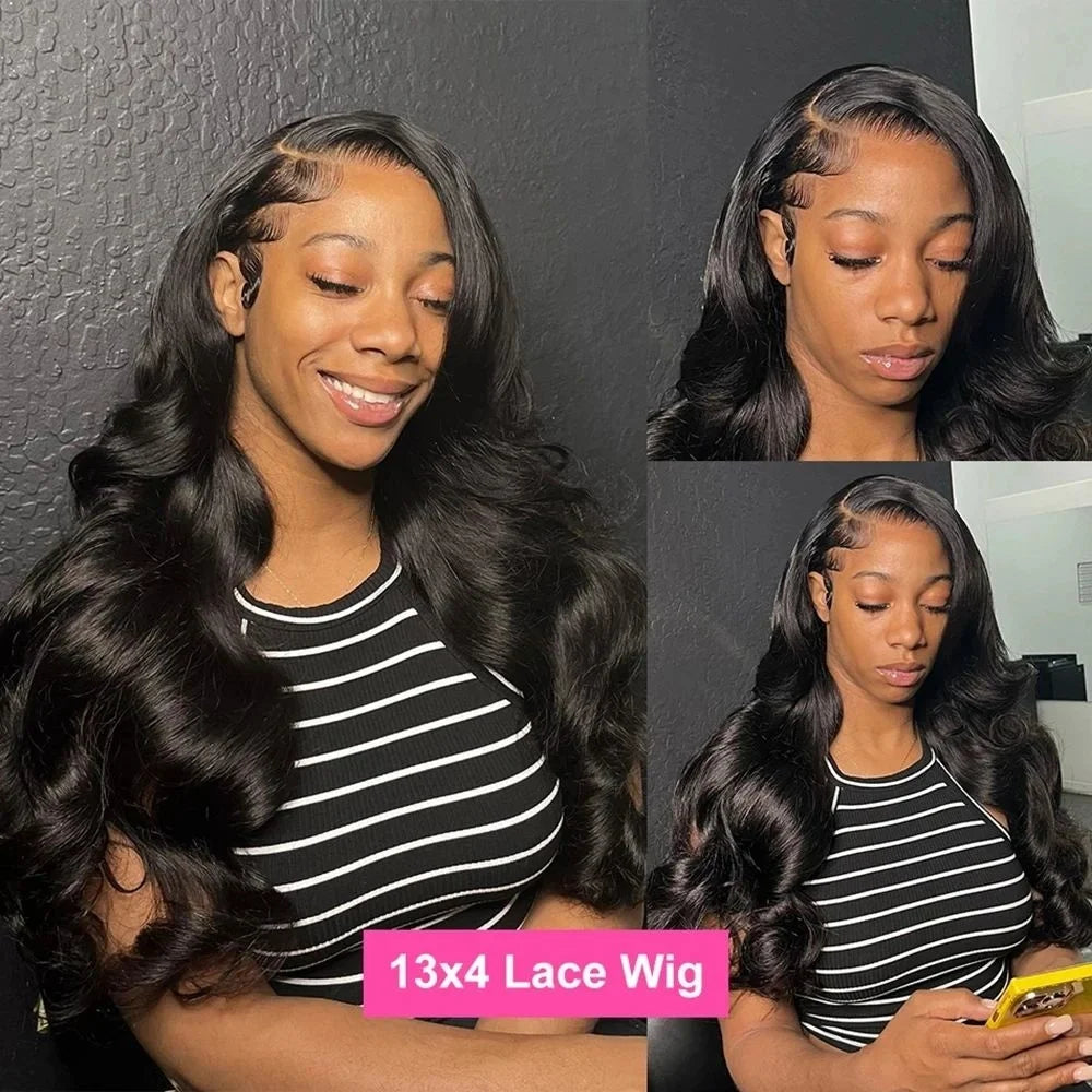 250 Density Body Wave Lace Front Wigs Human Hair Transparent Lace Frontal Wigs For Women 13x6 13x4 Human Hair Wigs
