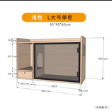 Solid wood cat toilet cabinet cat litter semi-closed odor-proof cat litter box cabinet