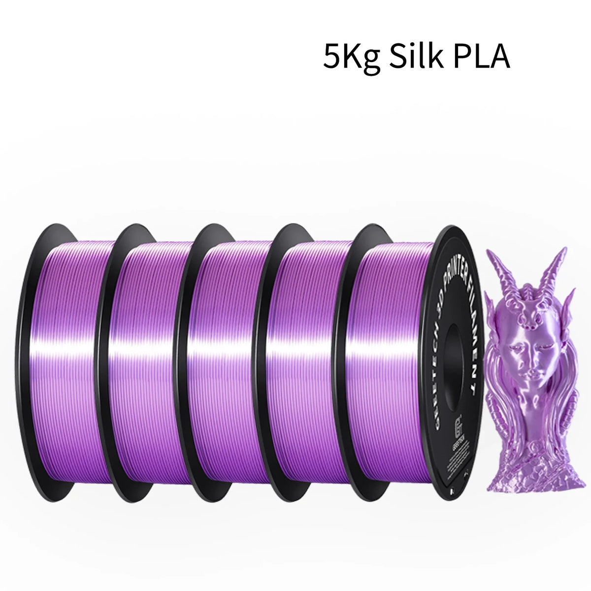GEEETECH 5Rolls 3D Silk PLA Filament 1Kg/roll 1.75mm Spool Wire For 3D Printer Material,Vacuum packaging,Safety