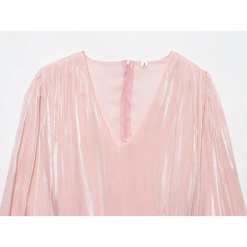 Satin Dress Women's Sundress Casual Dresses Long Sleeve Y2k Luxury Summer Universal 2025 Prom Woman Sleeves Womens Resort