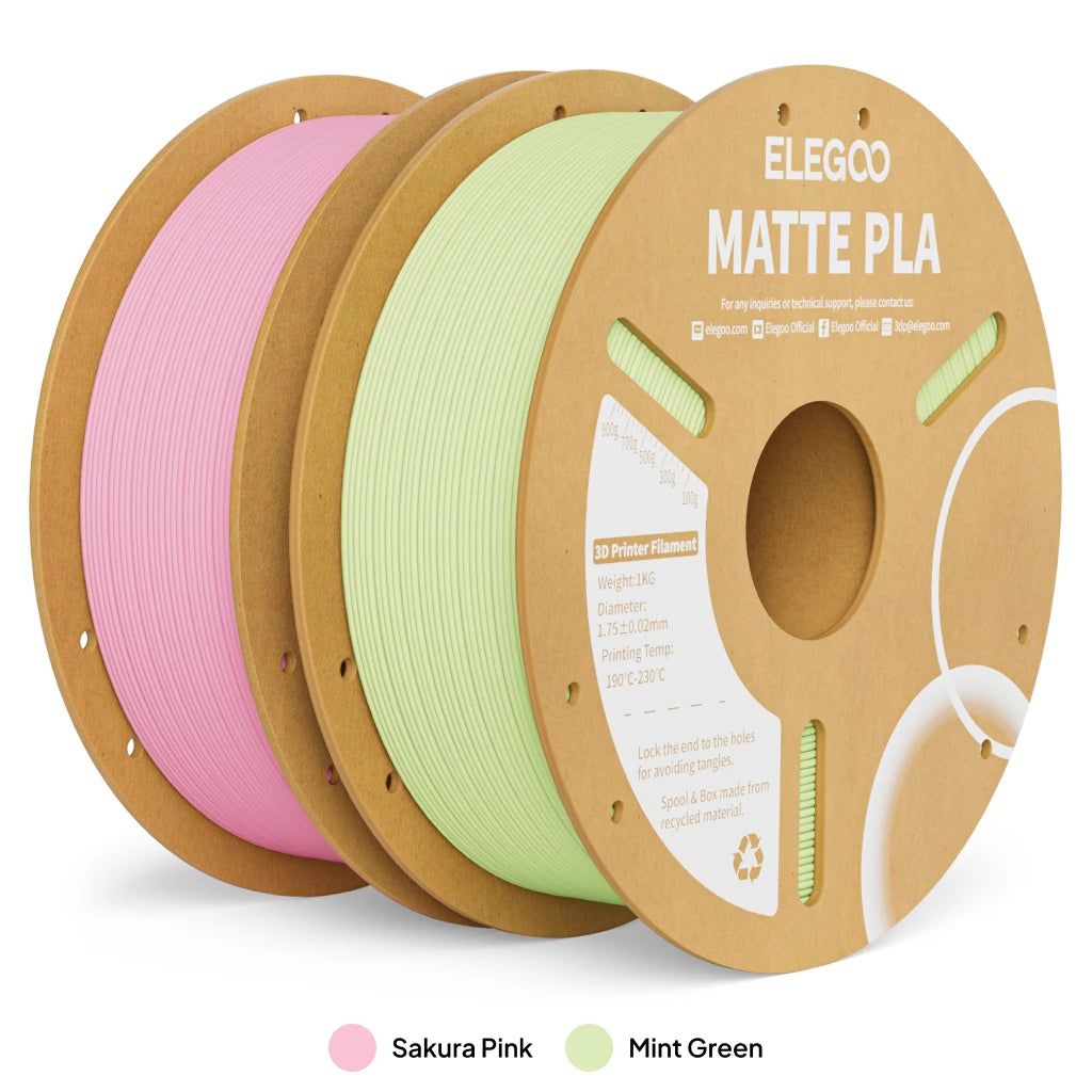 ELEGOO Multiple-Color Matte PLA Filament 1.75mm 2KG/4KG/5KG/10KG For EU US