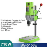 Allsome Bench Drill Press,Variable Speed Benchtop Drill Machine,6-Speed,Green