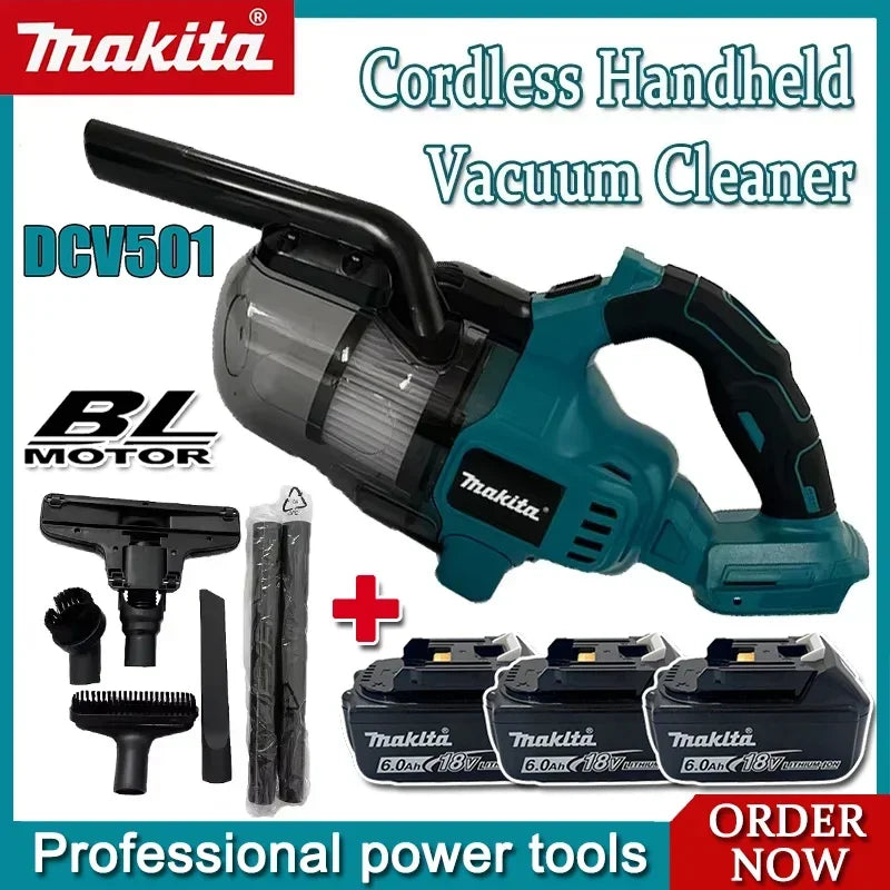 Makita DCV501 Cordless Handheld Vacuum Cleaner Portable Brushless Vehicle Mounted Floor Cleaner Household Power Tools Fit Car