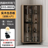 Corner Cabinet with Light Solid Wood Living Room Corner Corner Cabinet Display Bookcase Storage Triangle Cabinet Dining