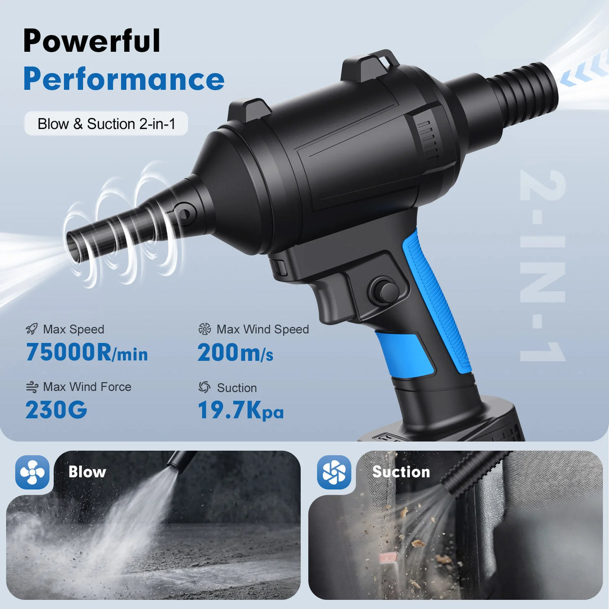 Cordless Dust Blower For Makita BL1830 BL1840 BL1850 BL1860 Battery Portable Plug-And-Play Handheld 18V Power Dust Blow Tool
