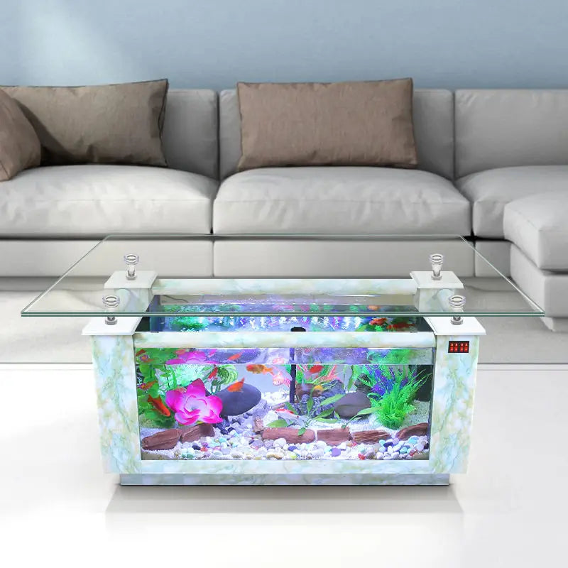 All-in-One AquariumHigh-Quality Dining Table Aquarium, Living Room Premium Aquarium And AccessoriesFish TankSelf-Cleaning Fish T