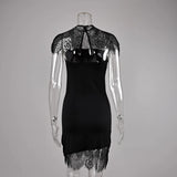 Linad Sexy White Off The Shoulder Mini Dress Spring Elegant Lace High Waist Asymmetrical Dresses Fashion Slim Dress Women 2026