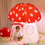 1Pc Cute Simulated Mushroom House Tent, easy assemble foldable kids play tent, ideal indoor pretend play toy and nice gift