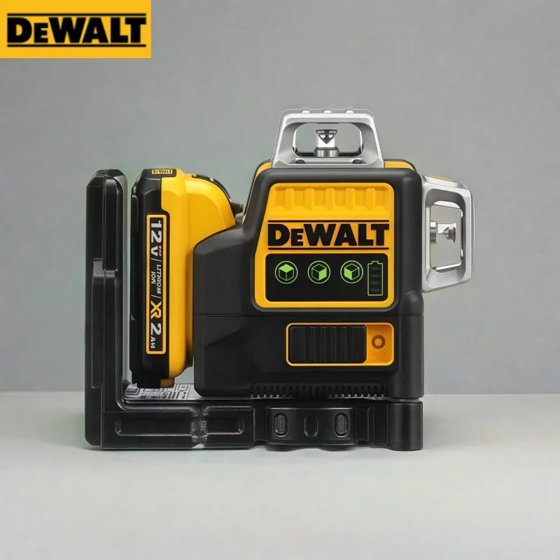 DEWALT 089 12-Line 3-Side 360° Green Laser Level 12V for Outdoor Construction Strong Light Absorption Fixation