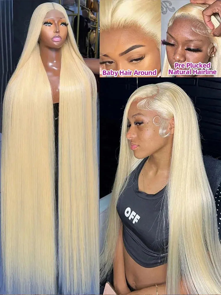 Blonde Wig Straight 613 Hd Lace Frontal Wig 13X6 13X4 Transparent