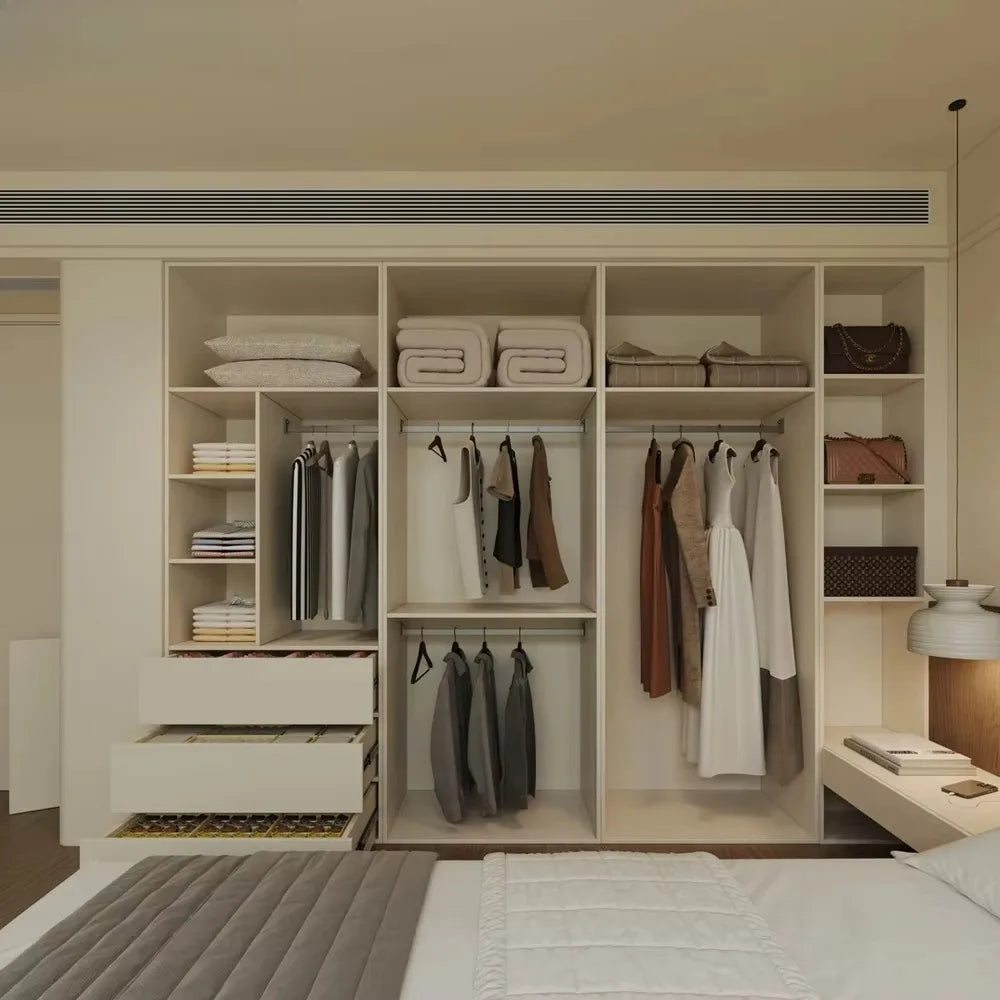 Any Size Custom Honeycomb Aluminum Alloy Multi Storage Bed End Cabinet Bedroom Home Water Moisture Durable Wardrobe Cabinet Stur