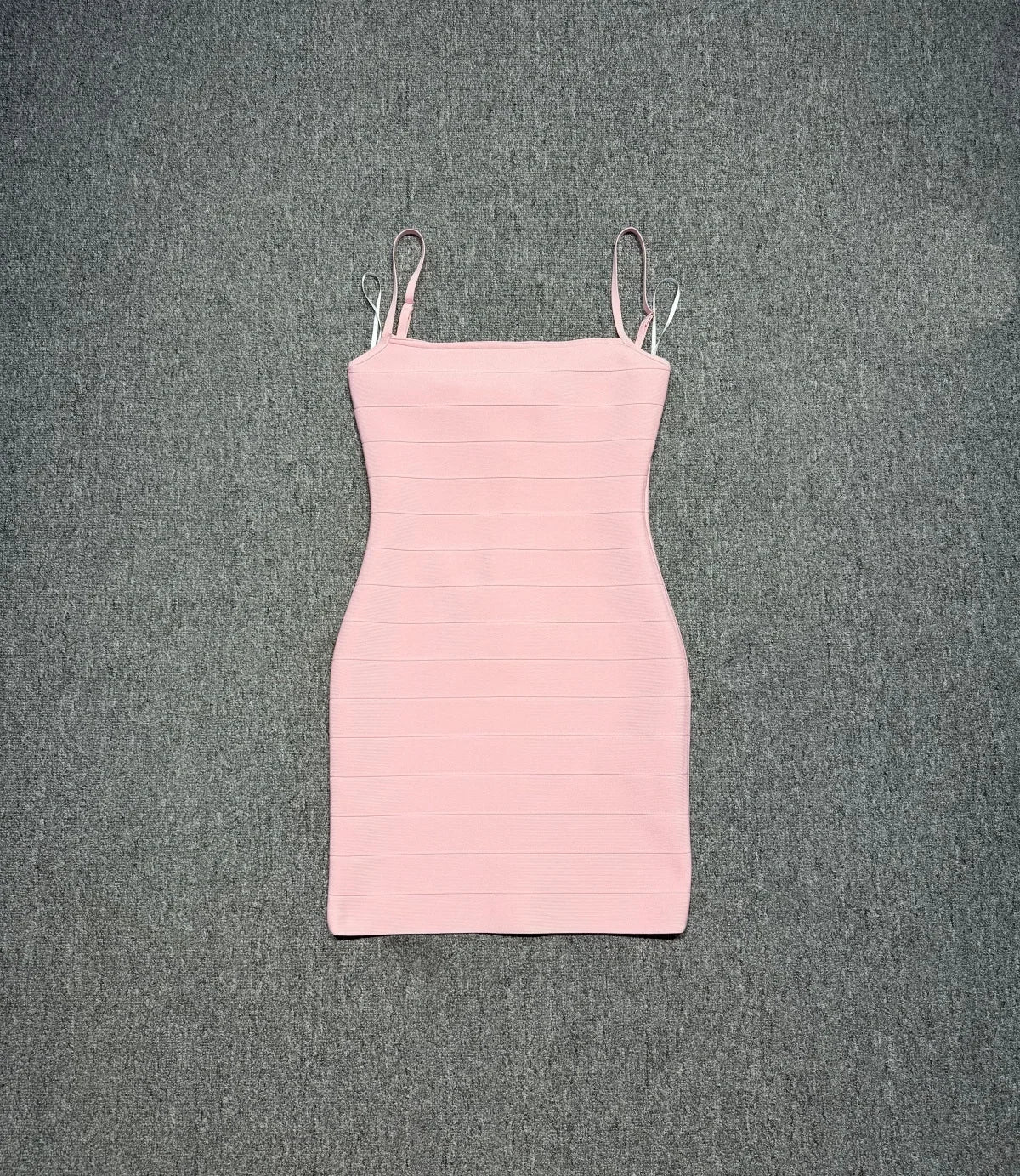 4Colors Women Summer Bandage Dress Spaghetti Strap Slash Neck Stripe Bodycon Mini Short Dress High Street Evening Club Party