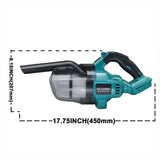 PATUOPRO Cordless Electric Vacuum Cleaner Car Pet Hair Carpet Clean Machine Dust Cleaning Power Tool For Makita 18V Battery