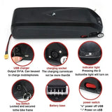 Hailong Downtube Lithium Battery 36/48/52V, 12-30Ah Capacity for Bafang BBS02 BBS03 BBSHD E-Bike Motors