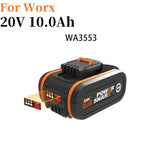 for worx 20V4.0/6.0/8.0/10.0Ah Lithium battery Rechargeable WA3553 WA3551 WA3553.1 WA3570 for All WORX Electric and Garden Tools