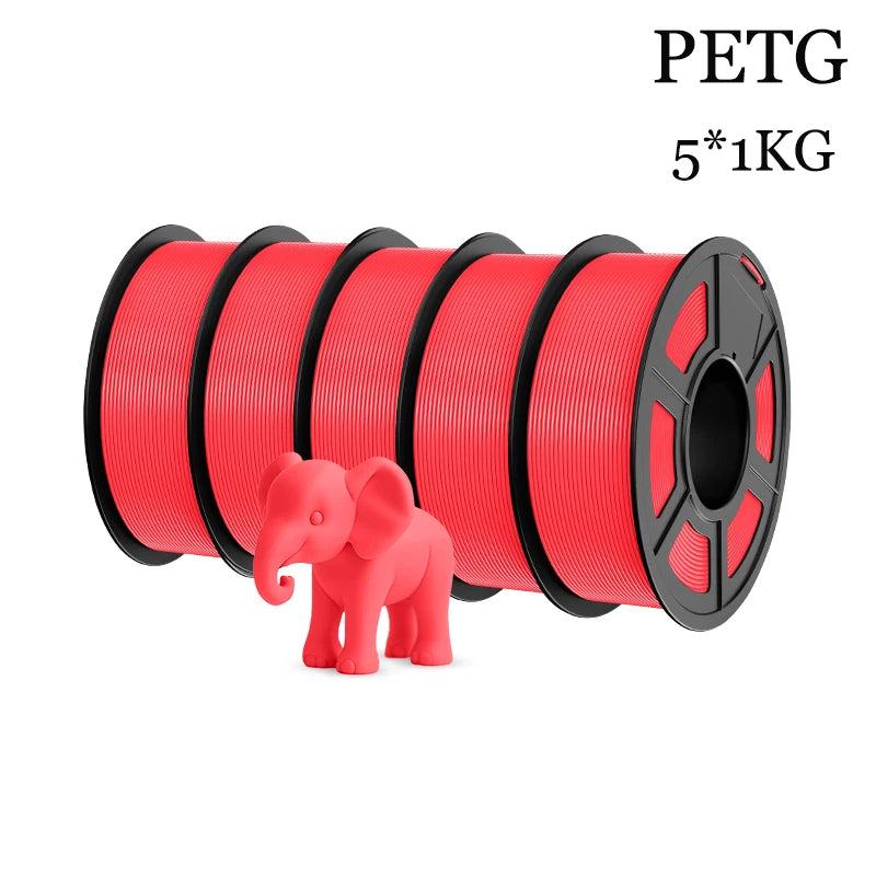 TECBEARS PETG 3D Printer Filament 5KG 1.75mm petg Multi color combination set FDM 3D Printer Materials DIY Gift From US UK DE