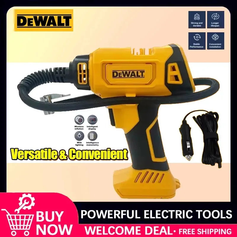 NEw DEWALT Automatic Tire Inflator Battery Air Compressor Cordless Electric Pump with Digital Pressure Gauge for Car Bike Tool