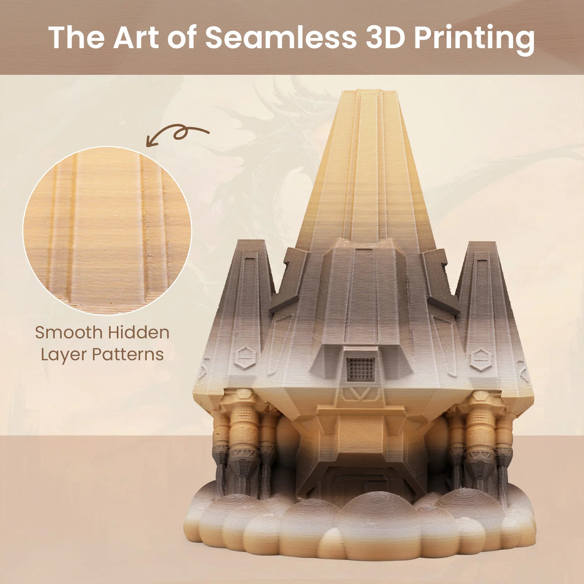 ERYONE 5KG Hyper Speed Matte Gradient Rainbow PLA Filament 1.75mm 3D Print,Max Print Speed:500mm/s,Multicolor,1KG/Spool