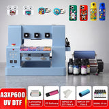For Epson XP600 A3 UV Flatbed Printer LED UV Printer for Acrylic Glass Wood Direct-to-Object UV DTF Sticker Printer for Bottle