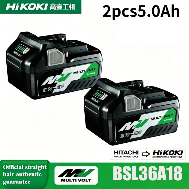 Hitachi HiKOKI 18V/36V 5.0Ah Lithium Battery BSL1840 BSL1850 Fit DS18DSL C18DSL High Power Long Runtime Power Tool Battery