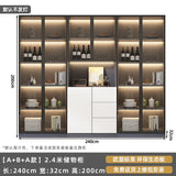 Customized sideboards, high cabinets, light luxury, modern living room storage cabinets, wine cabinets, integrated wall-walled