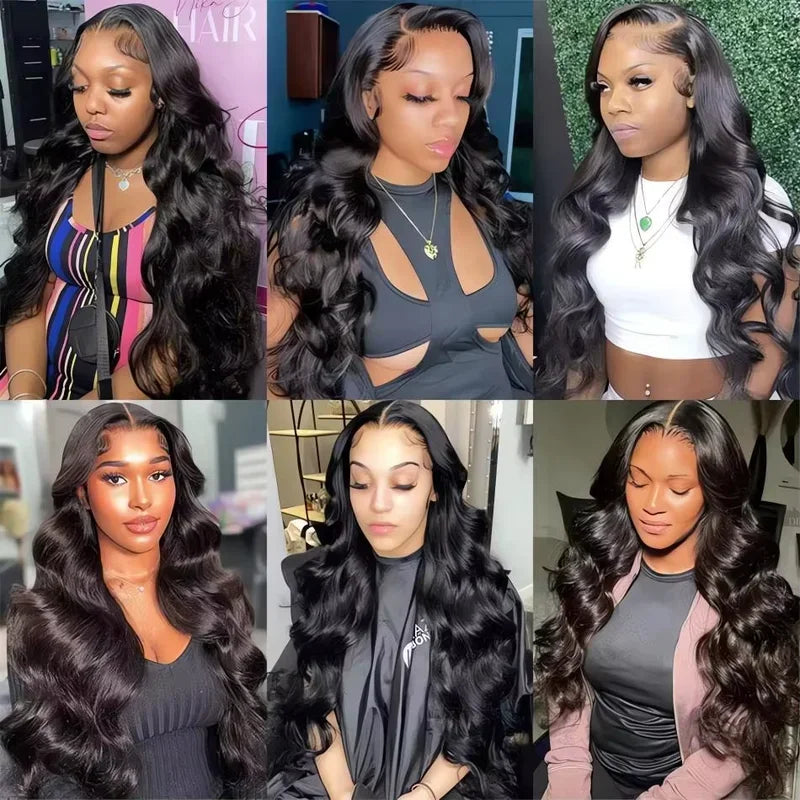 Raw Peruvian Body Wave 250% Density 40 42 inch 13x6 HD Lace Front Human