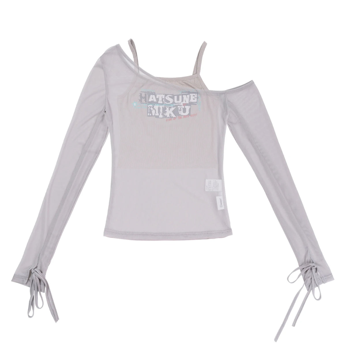 Original Moeyu Hatsune Miku Mesh T-Shirt Women's t-Shirt Punk Harajuku Full Sleeve Tee Fashion Vocaloid Cosplay Anime Costume