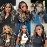 12A Blonde Highlight Wig Human Hair 13X4 13x6 Body Wave Lace Frontal Human Hair Wigs Pre Plucked Highlight 5x5 Lace Closure Wigs