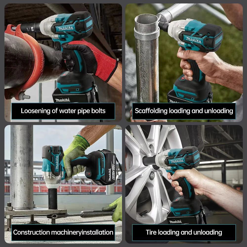 Makita DTW285 520N.M Brushless Impact Wrench Cordless Electric Wrench High Torque Rechargable Tool For Makita  Battery