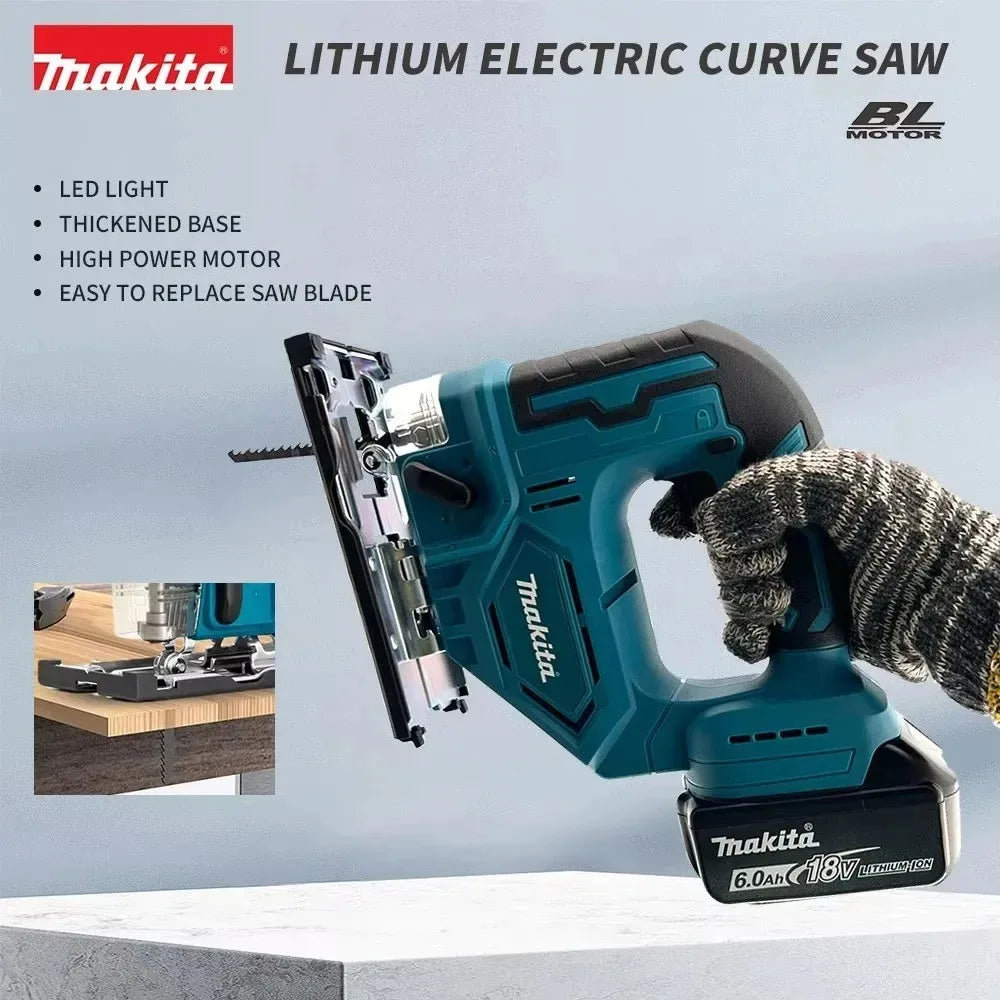 Makita DJV182Z  Brushless Jigsaw 18V Without Battery Blade Cordless Barrel Handle Portable Carpenter Power Tool