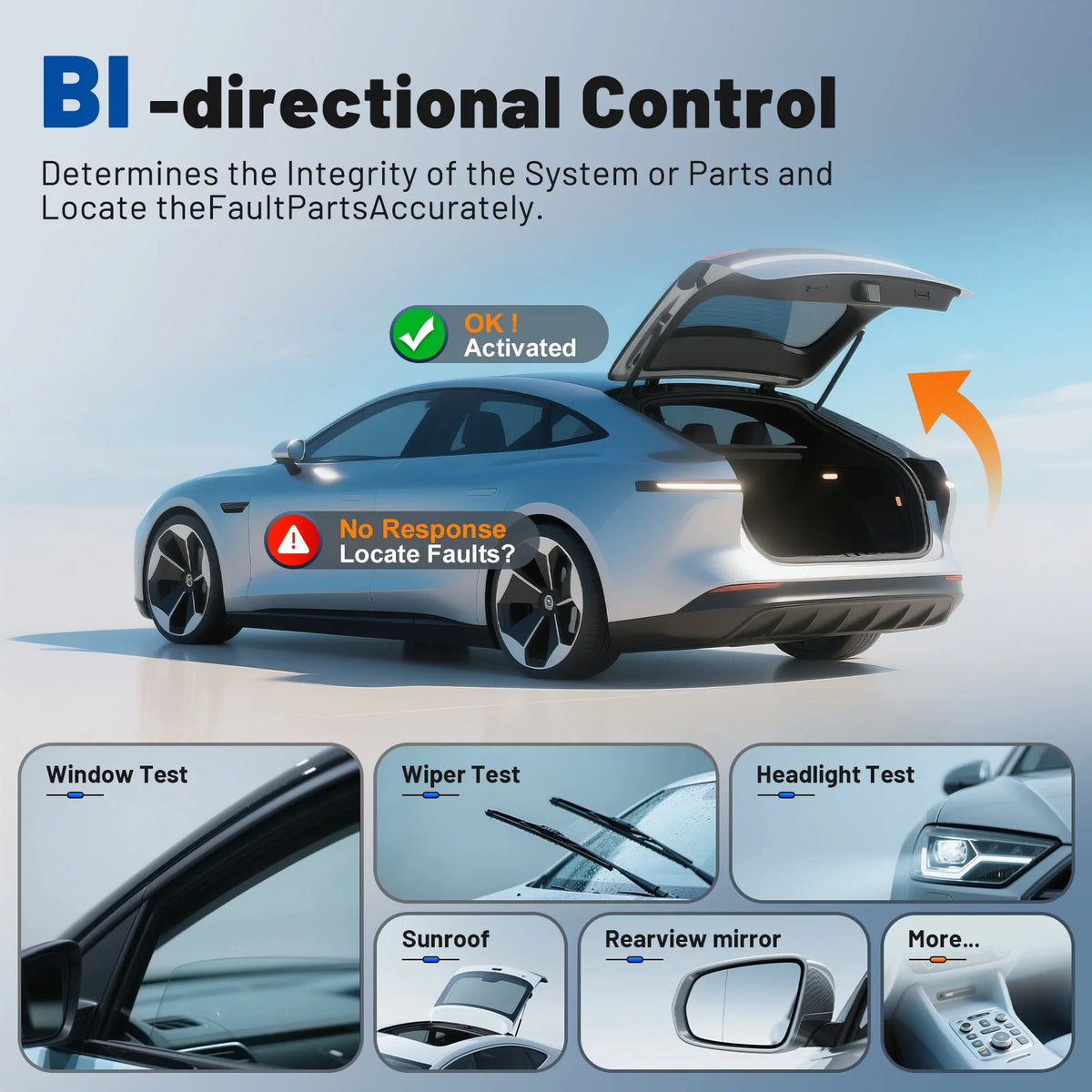 VDIAGTOOL VD80BT Bluetooth Car Diagnostic Tool WIFI Wireless Bidirectional Scanner with Topology Mappping FCA CANFD ECU Coding