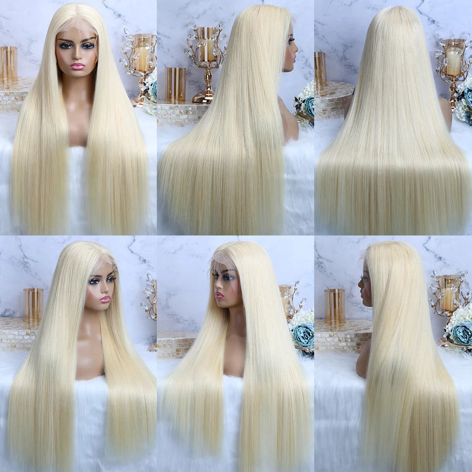 30 Inch Straight 613 Colored HD Lace Frontal Wig 13x4 13X6 360 Honey Blonde Lace Front Wig Human Hair Pre Plucked With Baby Hair