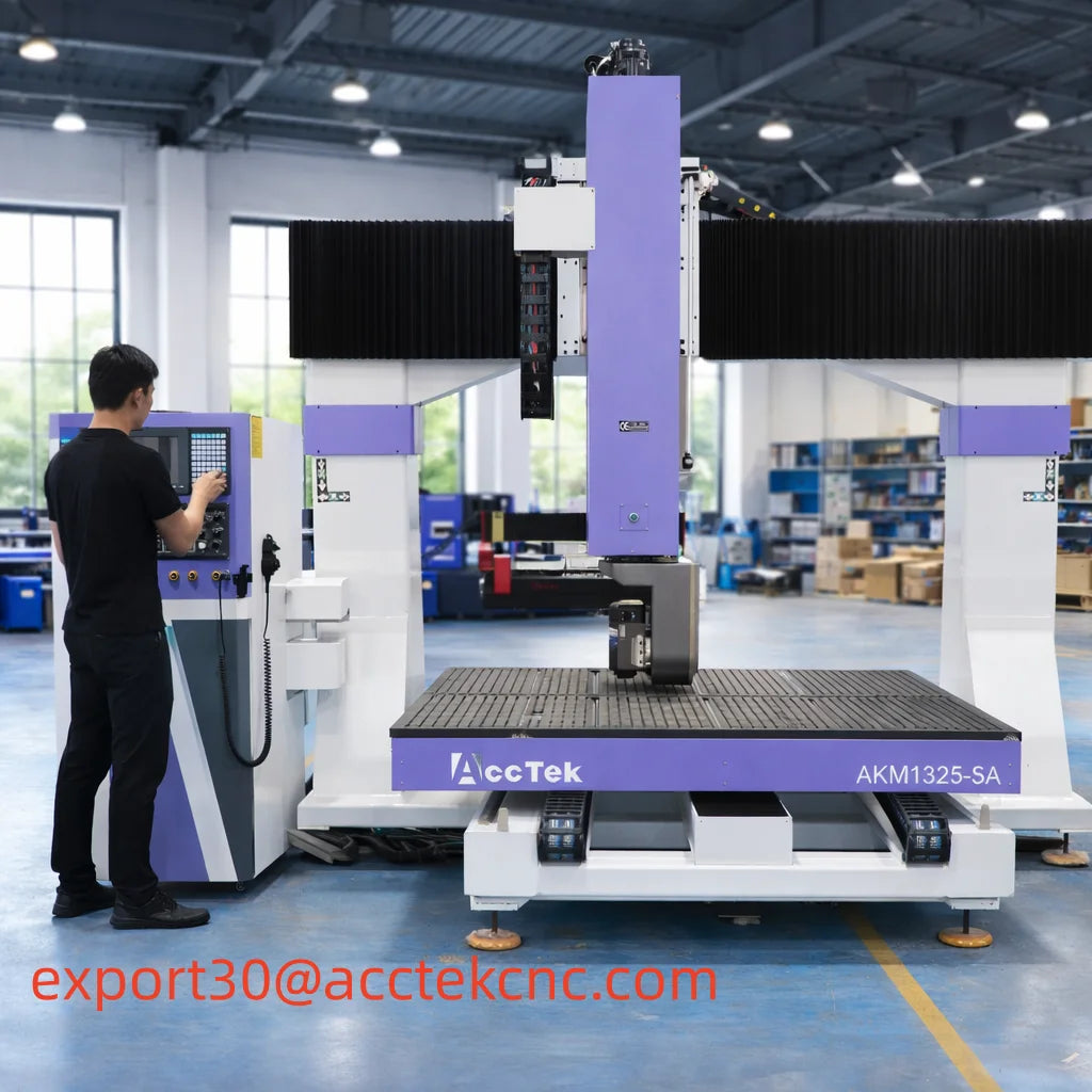 ACCTEK 5 Axis CNC Engraving Milling Machine for Wood Plastic Aluminum Mold CNC ROUTER