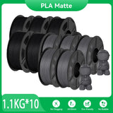 JAYO PLA Matte 3D Printer Filament 1.75mm+/-0.02mm 5/10Rolls 100% No Bubble Non-toxic3D Printing Materials for 3D Printer& Pen