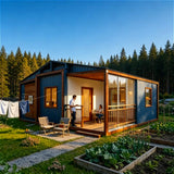 Container House Luxury 40 Feet Assemble Prefab Mobile Home with Pot House Feature for Bedrooms or Mall Use Modular House