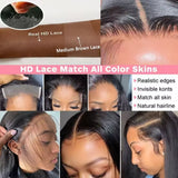 200% Real Density Bone Straight Hd Transparent 13x6 Pre Plucked Lace Frontal Wig 13x4 360 Hd Lace Front ≥98% Human Hair Wigs