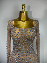 Sparkling Diamond Elegant Party Short Dress Celebrity Evening Party Prom Dress Nightclub Stage Outfit Luxury Birthday Dress