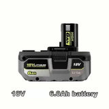 for RYOBI high-performance lithium battery 18V low self discharge, suitable for all tools P107 P108 P109 RB18L20