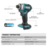 Makita 18V Cordless Impact Driver DTD173 Brushless 180Nm 3600rpm T-Mode for Wood Bolt Drilling Fastening Work