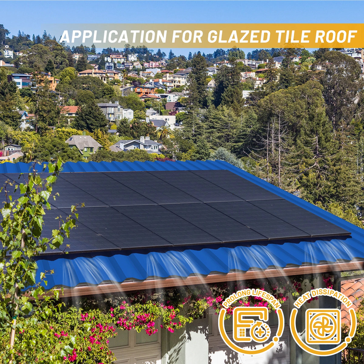 14/12/10/6pcs Solar Panel Mounting Brackets Mid and End Clamps and Rails Kit for Roofing Solar Panels of Multiple Sized