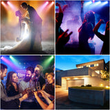 Somspot Mini RGB LED Par Lights Stage Lighting Effect LED Projection Light for DJ Disco Party Holiday Bar Club Wedding Birthday