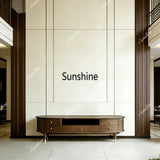 New Chinese medieval, solid wood, TV cabinet combination villa hotel large apartment customization