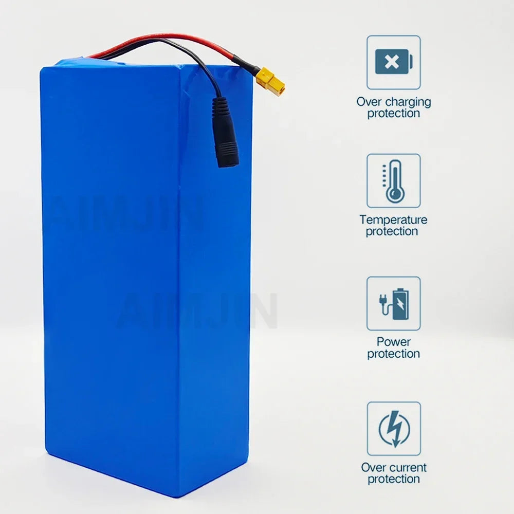 13S5P Battery Pack 48V battery 20Ah 18650 Lithium Suitable for scooters, mountain bikes ，with BMS