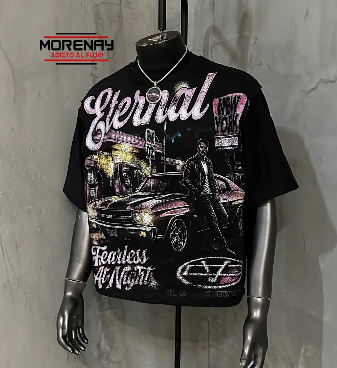 Y2K Purple Skull Graphic T-shirt Men Gothic Streetwear Rock Band Print Oversized Short Sleeve Top