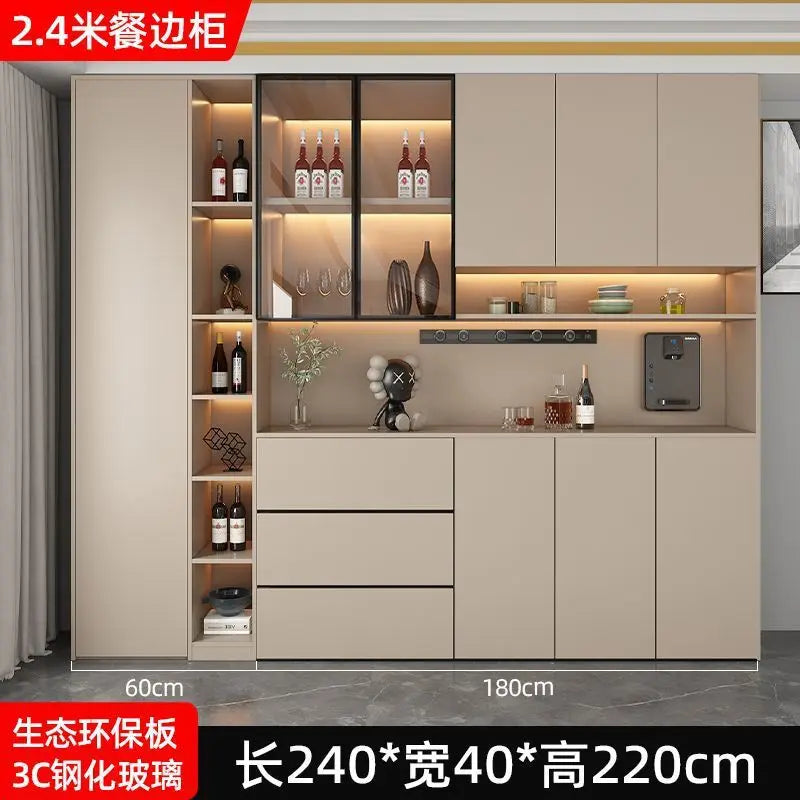 Solid wood wine  high cabinet, locker, integrated entrance cabinet against the wall,