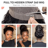 360 HD Full Lace Curly Wigs Human Hair Preplucked 13x6 13x4 Lace Frontal